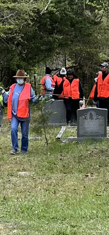 Cleanup day group walking